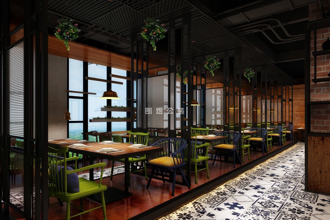 工業風小型餐館裝修風格