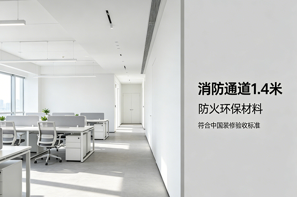 辦公室主通道寬度≥1.4m